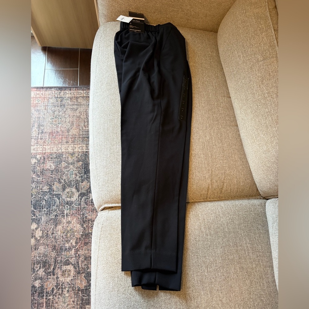 Banana Republic Hayden Pant Size 4 Black Mid Rise Ankle NWT